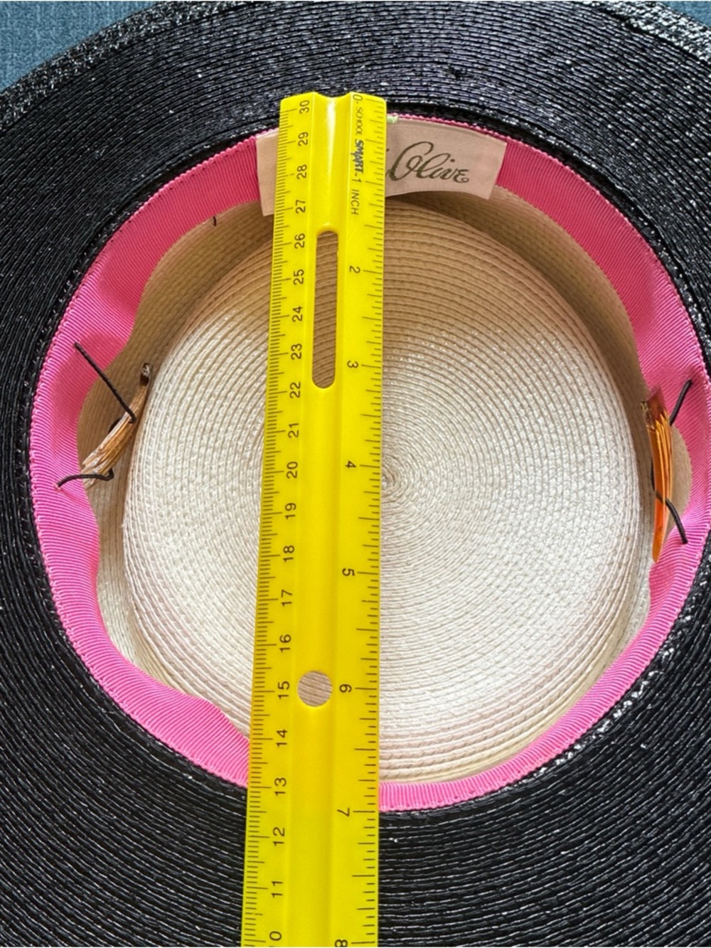 Frank Olive black-and-white vintage straw derby church hat - Picture 10 of 12